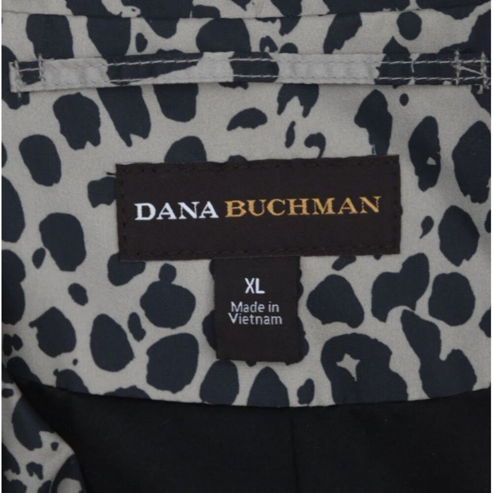 Dana Buchman Trench Coat Belted Cheetah Print Womens XL - Picture 3 of 6